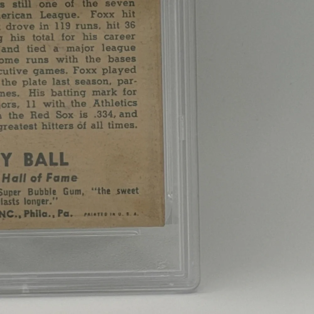 1941 Play Ball Jimmie Foxx #13 PSA 2 Boston Red Sox MLB HOF Card Vintage